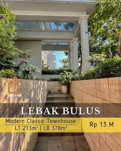 [FOR SALE] MODERN CLASSIC TOWN HOUSE LEBAK BULUS JAKARTA SELATAN