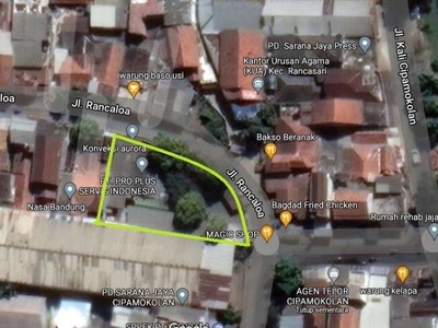 Gudang luas 575 m² Jl Rancaloa (Cipamokalan)
