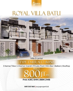 HUNIAN BERKONSEP VILLA DI KOTA BATU DESAIN MODERN MEWAH DAN ELEGAN