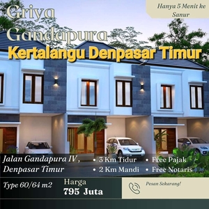 Jual Rumah inden Gandapura Kertalangu Sanur Denpasar bali