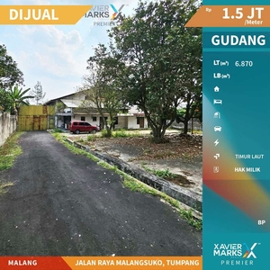 K097 Dijual Gudang Hitung Tanah di Jl.Raya Malangsuko, Tumpang Malang