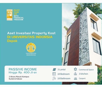 Kosan income 400 jutaan dekat kampus UI, surat SHM