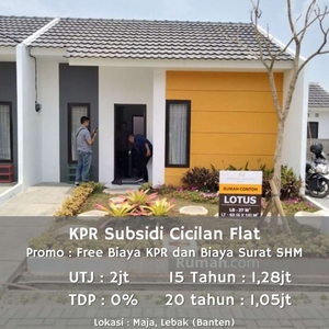 Promo Rumah subsidi, Tanda Jadi 1,5jt, free biaya2, tinggal cicil KPR