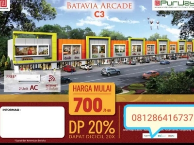 Ruko 2 lantai arcade C3 grand Batavia DP.20x Tangerang
