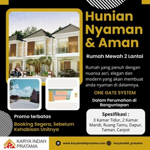 Rumah 2 Lantai desain Modern Dalam Perumahan Banguntapan, Jambidan