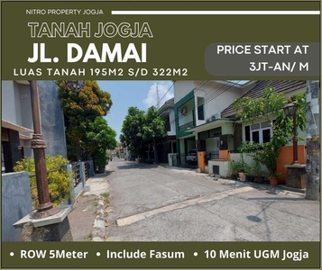 Tanah Jogja, 3jtan, Dekat Jl Palagan, Jl Damai