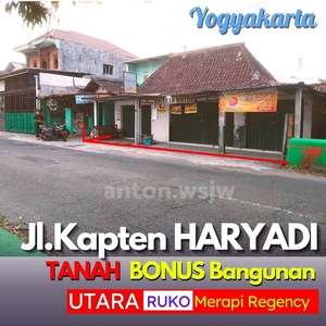 Tanah JOGJA BONUS Kios di Jl.Kapten Haryadi Jl Kaliurang Km 9,3 Lt 364