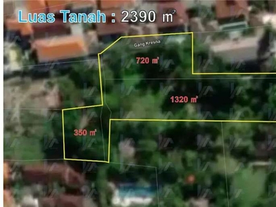 Tanah Premium Kayu Cendana Seminyak