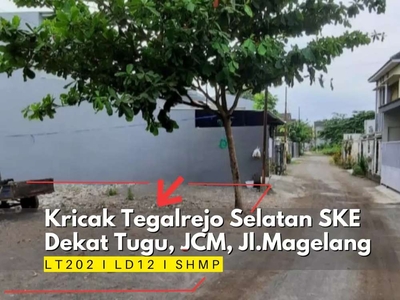 Tanah SHMP Kricak Depan SKE,Dekat JCM,Tugu,Jl.P Mangkubumi,Malioboro