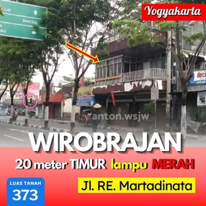 Tanah WIROBRAJAN tepi jalan utama Jl. RE.Martadinata Lt 373 m2 ld 10 m