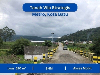 Tanah Metro Cocok Bangun Villa, 4 Menit Dari Alun - Alun Kota Batu