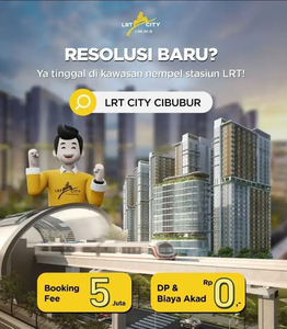 Apartement Nempel Stasiun LRT DP 0% Cicilan Rp.3jtan