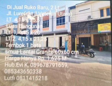 Dijual Ruko Baru 2 lantai di tengah kota Makassar
