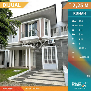 Dijual Rumah Cantik Terawat Di Green Orchid Lowokwaru Malang(OLX047)