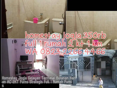 Homestay Jogja Gejayan Terminal Bulanan Harian AC 2KT Furns Strategis