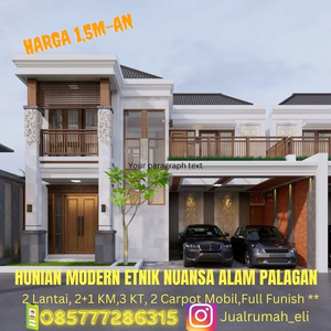 Jual Rumah Modern Etnik Yogyakarta