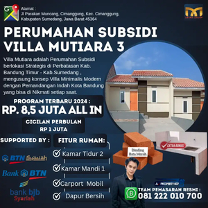 Perumahan subsidi Villa Mutiara 3 Cimanggung