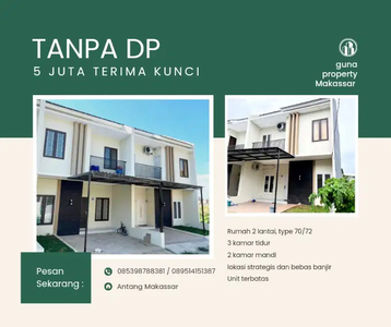 Rumah 2 Lantai KPR 5Juta Terima Kunci di Antang Makassar