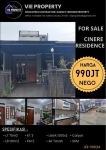 Rumah Siap Huni Cinere Residence Meruyung, Limo