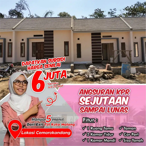 Rumah Subsidi Ready 5 Unit Lokasi Selangkah Kota Malang