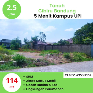 Tanah Bandung Timur 114 M2 5 Menit Kampus Upi Cibiru SHM