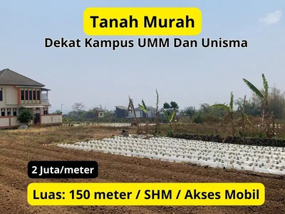 Tanah Dekat Kampus Ternama Kota Malang, Cocok Bangun Hunian LM11