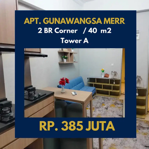 2 BR Corner Sudah SHM‼️Apartemen Gunawangsa MERR Full Furnish