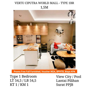 Apartemen Ciputra World Vertu Full Furnished 1 Bedroom Tengah Kota