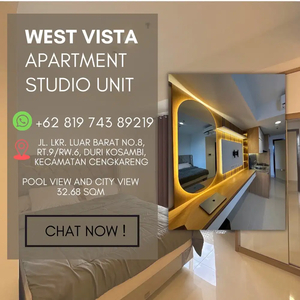 Apartement West Vista Studio Full Furnished-Free IPL Pool View