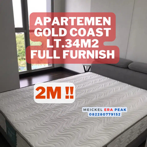 DIJUAL Apartemen Gold Coast, 34m2, Full furnish