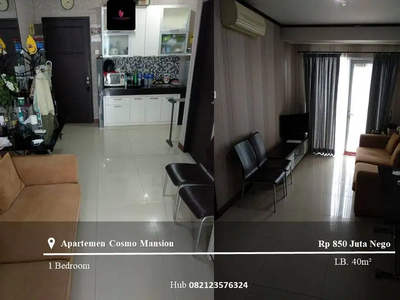 Dijual Apartement Cosmo Mansion Low Floor 1BR Furnished South View