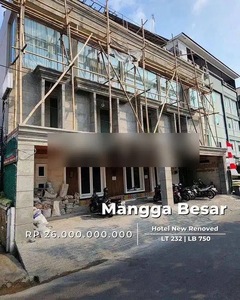 Dijual Cepat Hotel New Renoved Strategis di Mangga Besar Jakarta Barat