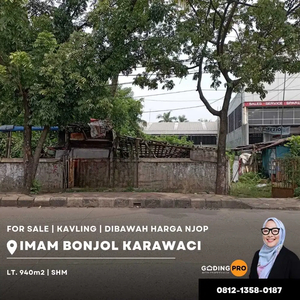 Dijual Cepat Tanah Pinggir Jalan Raya Jl Imam Bonjol Karawaci