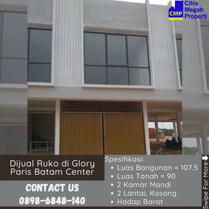 Dijual Ruko di Glory Paris Batam Center