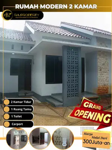 Dijual rumah 1 lantai desain modern dengan desain interior semi mewah