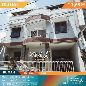 Dijual Rumah 2 Lantai Bagus Nyaman di Tidar Malang Kota