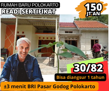 Dijual Rumah Geneng Polokarto sukoharjo ll kredit 1 tahun bunga 0