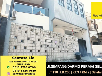 Dijual Rumah Simpang Darmo Permai Selatan - Ex Kantor Modern 2 Lantai