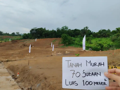 DIJUAL TANAH MURAH PINGGIR JALAN 70 JUTAAN 100 METER VIEW GUNUNG