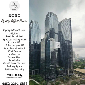 Equity Tower SCBD, 188.8 sqm, Only 11,5 M, Luxury Offices in Sudirman