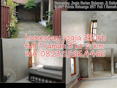 Homestay Jogja Harian Bulanan Jl Kaliurang km8 UNY Furnis Keluarga 2KT