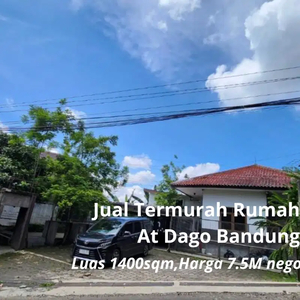 Jual Termurah Rumah at Dago Bandung Luas 1400sqm,harga 7.5M nego