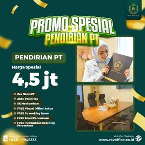 Layanan Pendirian PT/CV bonus Virtual Office 1 Tahun