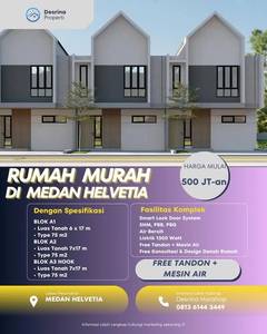 MURAH RUMAH CANTIK DI MEDAN HELVETIA