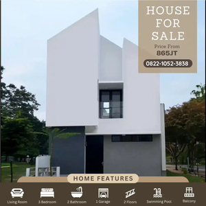 Rumah 2 lantai modern milenial 10 menit ke stasiun depok kpr 3jt allin