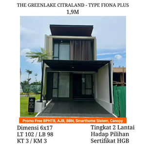 Rumah Citraland Greenlake Wiyung 2 Lantai Mewah Baru Tipe Fiona DP 0%