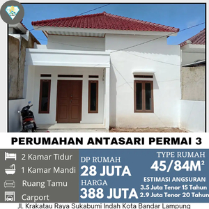 RUMAH DIJUAL ANTASARI PERMAI BANDAR LAMPUNG