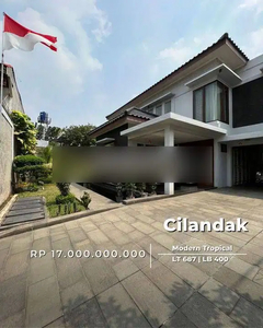 Rumah dijual di Cilandak Jakarta Selatan Modern Tropical Siap Huni