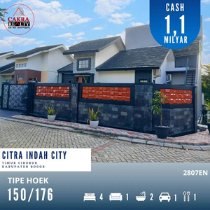 Rumah Hoek Bagus 4 Kamar Roof Top 150/176 di Citra Indah City