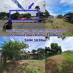 Tanah 1630m Dekat Ladera GDC Parung Kemang Tol Bogor Serpong